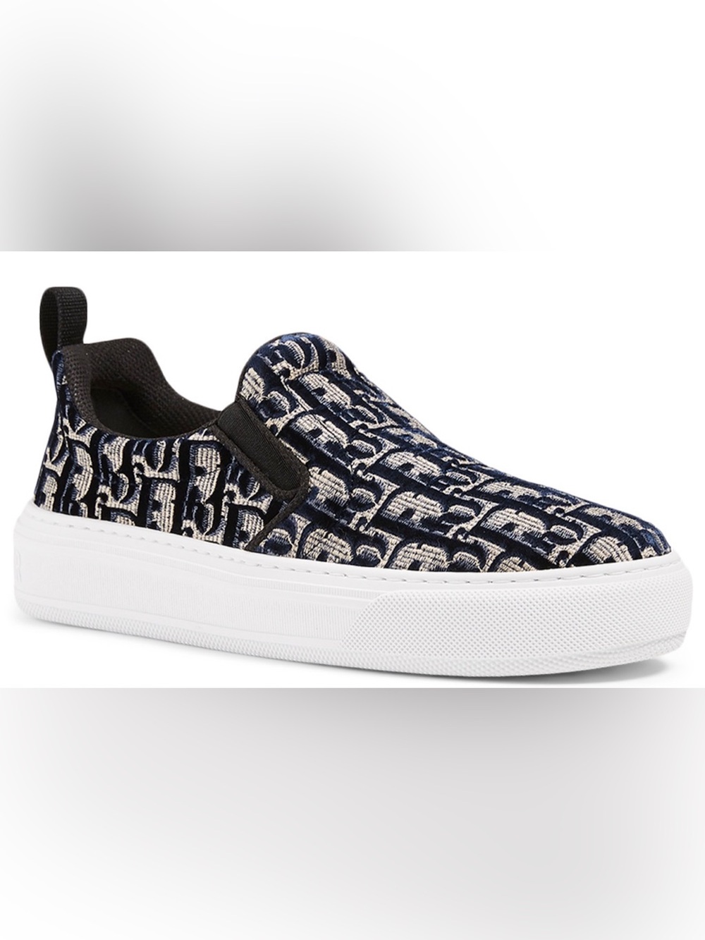 Dior Navy & White Oblique Slip-On Sneaker